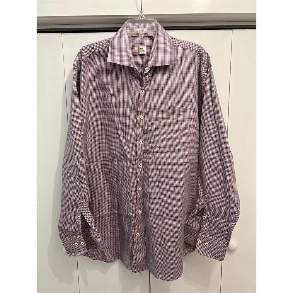Peter Millar Shirt Men's Sz‎ XL Multi-Color Cotton Button Front Long Sleeve